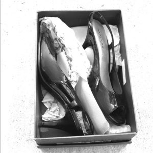 Open toe Kenneth Cole heels.